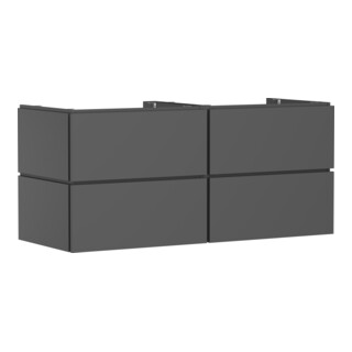 hansgrohe Meuble sous lavabo Xilesa E 1375x550mm, 4 tiroirs, sans poignée, ardoise gris mat