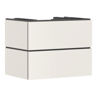 hansgrohe Meuble sous lavabo Xilesa E 2 tiroirs avec poussoir, 780x550mm, beige sable mat