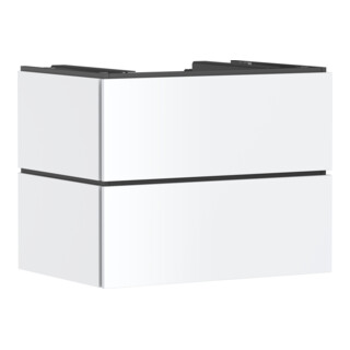 hansgrohe Meuble sous lavabo Xilesa E 2 tiroirs avec PushOpen, 780x550 mm, blanc mat