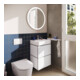 hansgrohe Meuble sous-lavabo Xilesa E 480x380mm, 2 tiroirs, pour HWB, avec PushOpen, blanc mat