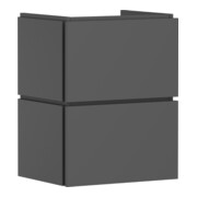 hansgrohe Meuble sous lavabo Xilesa E 480x380mm, 2 tiroirs, pour HWB, sans PuO, noir mat-1