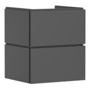hansgrohe Meuble sous lavabo Xilesa E 530x470 mm, 2 tiroirs, pour lavabo, avec poignée, noir mat-1