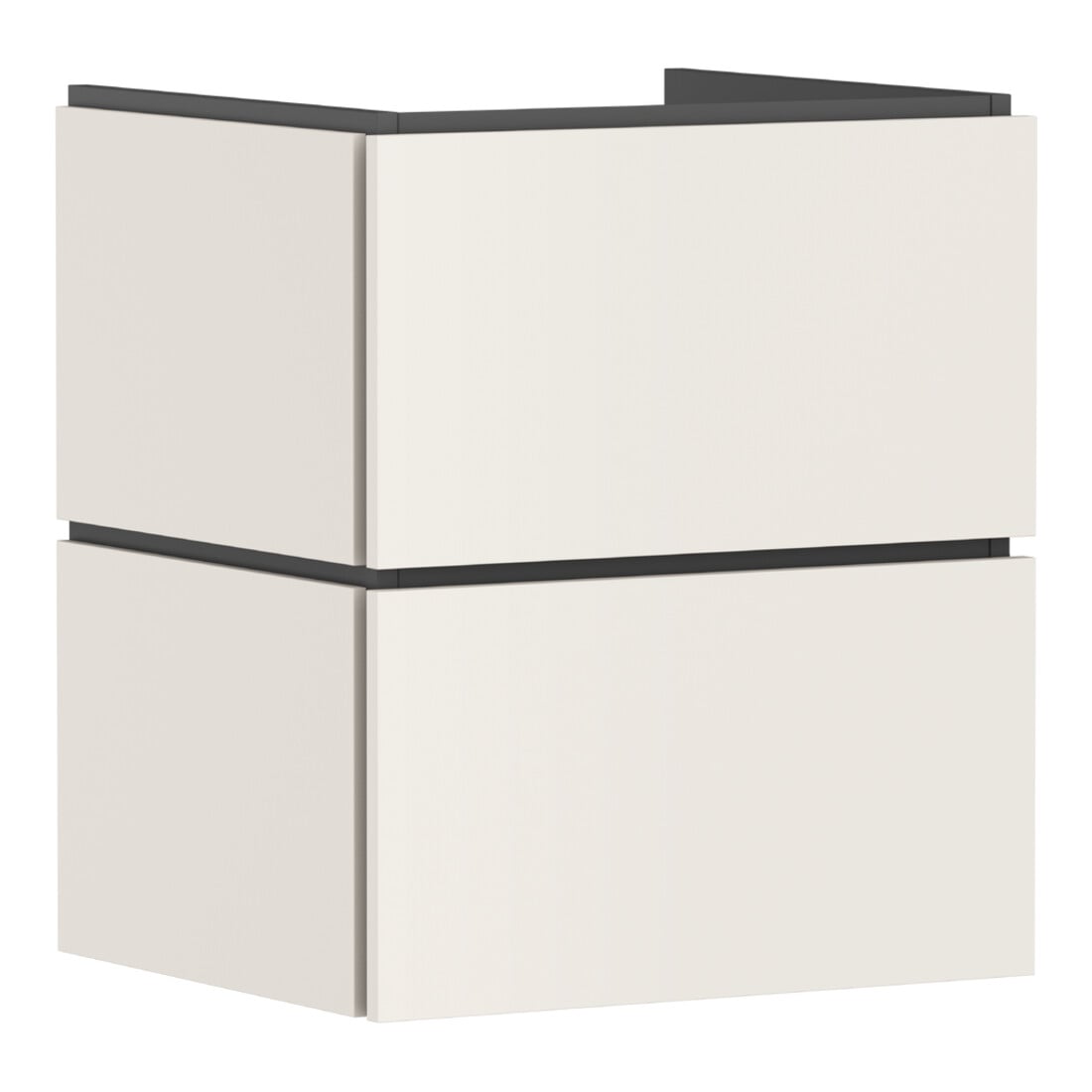 hansgrohe Meuble sous lavabo Xilesa E 530x470mm, 2 tiroirs, pour lavabo, sans poignée, blanc mat
