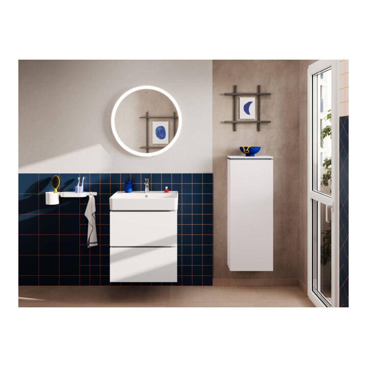 hansgrohe Meuble sous lavabo Xilesa E 580x470mm, 2 tiroirs, blanc mat