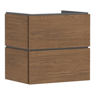 hansgrohe Meuble sous lavabo Xilesa E 630x470mm, 2 tiroirs, pour lavabo, avec poignée, finition chêne