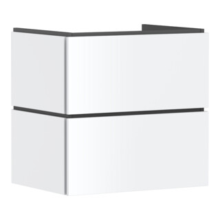 hansgrohe Meuble sous lavabo Xilesa E 630x470mm, 2 tiroirs, pour lavabo, avec PushOpen, blanc mat