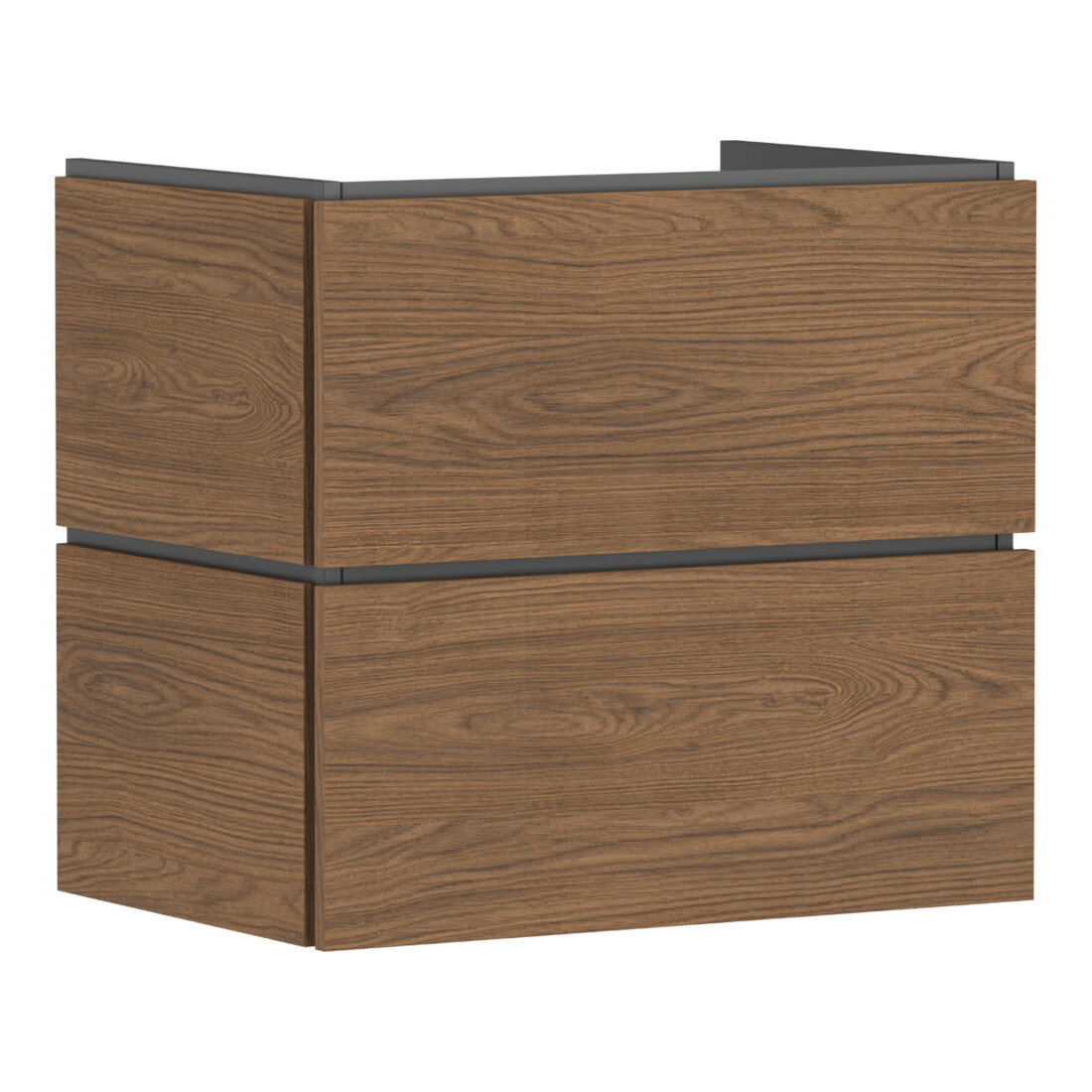 hansgrohe Meuble sous lavabo Xilesa E 680x470mm, 2 tiroirs, pour lavabo, avec poignée, finition chêne