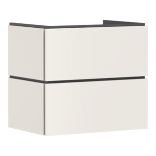 hansgrohe Meuble sous lavabo Xilesa E 680x470mm, 2 tiroirs, pour lavabo, sans poignée, blanc mat