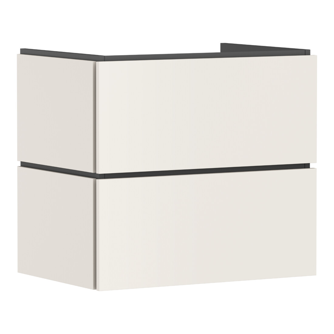 hansgrohe Meuble sous lavabo Xilesa E 680x470mm, 2 tiroirs, pour lavabo, sans poignée, blanc mat