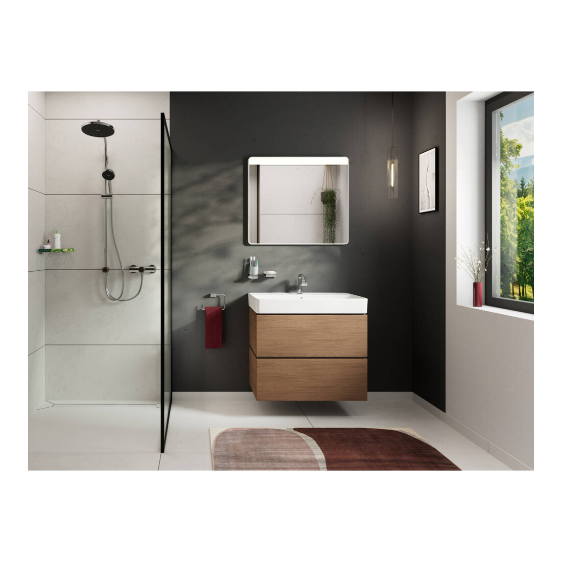 hansgrohe Meuble sous lavabo Xilesa E 780x470mm, 2 tiroirs, chêne Kashmir