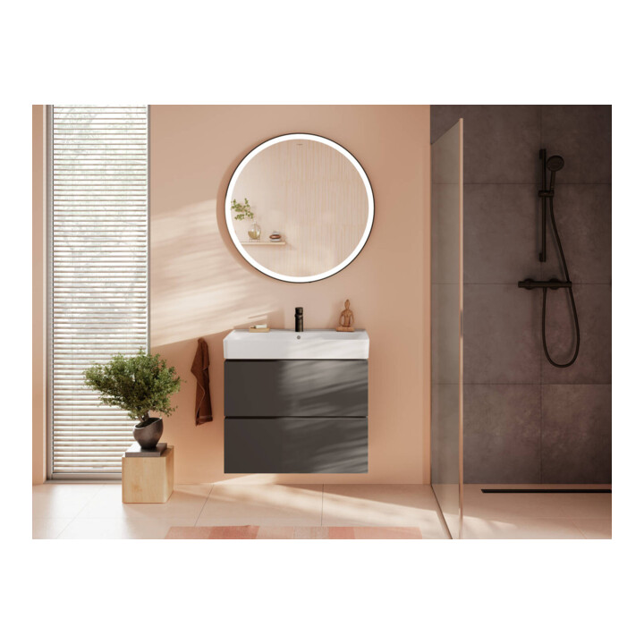 hansgrohe Meuble sous lavabo Xilesa E 780x470mm, 2 tiroirs, gris ardoise mat