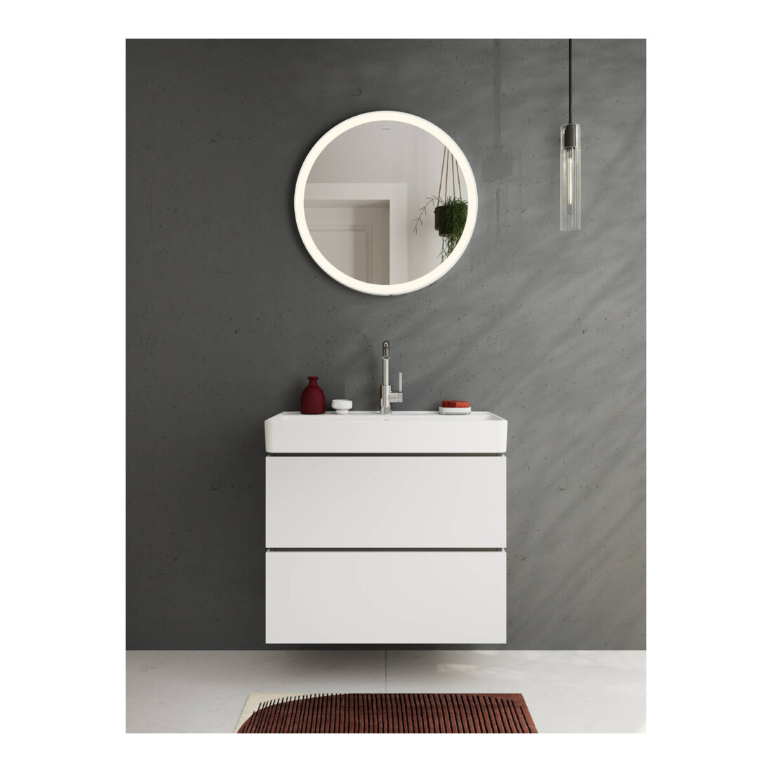 hansgrohe Meuble sous lavabo Xilesa E 780x470mm, 2 tiroirs PushOpen, blanc mat