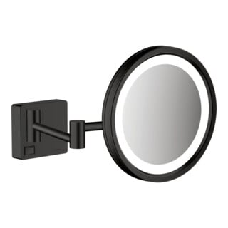 hansgrohe Miroir de rasage AddStoris avec LED, fixation murale, noir mat