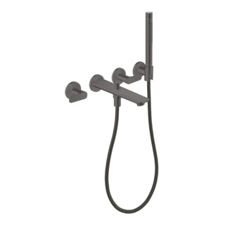 hansgrohe Mitigeur baignoire 3 trous Axor Citterio cub cut, brossé bleu, encastré mural