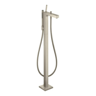 hansgrohe Mitigeur baignoire Axor Citterio A 200 mm, sol, avec poignée à broche, nickel brossé