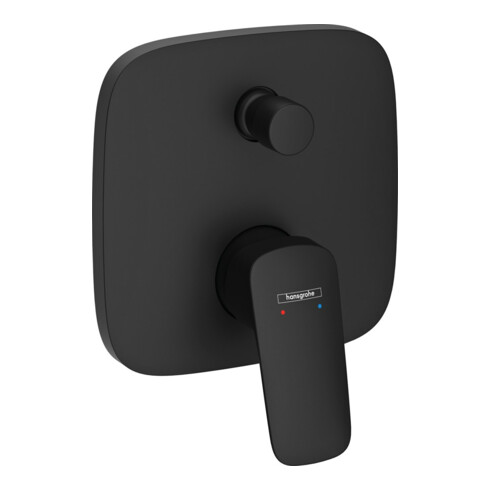 hansgrohe Mitigeur baignoire monocommande Logis noir mat, encastré, 2 sorties
