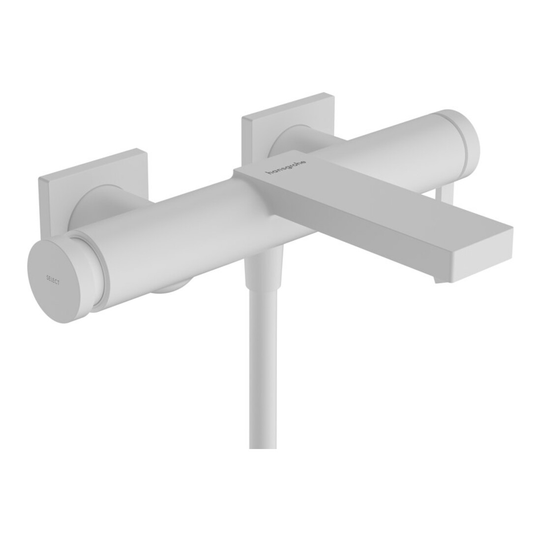 hansgrohe Mitigeur baignoire monocommande Tecturis E, saillie 213 mm, AP, blanc mat