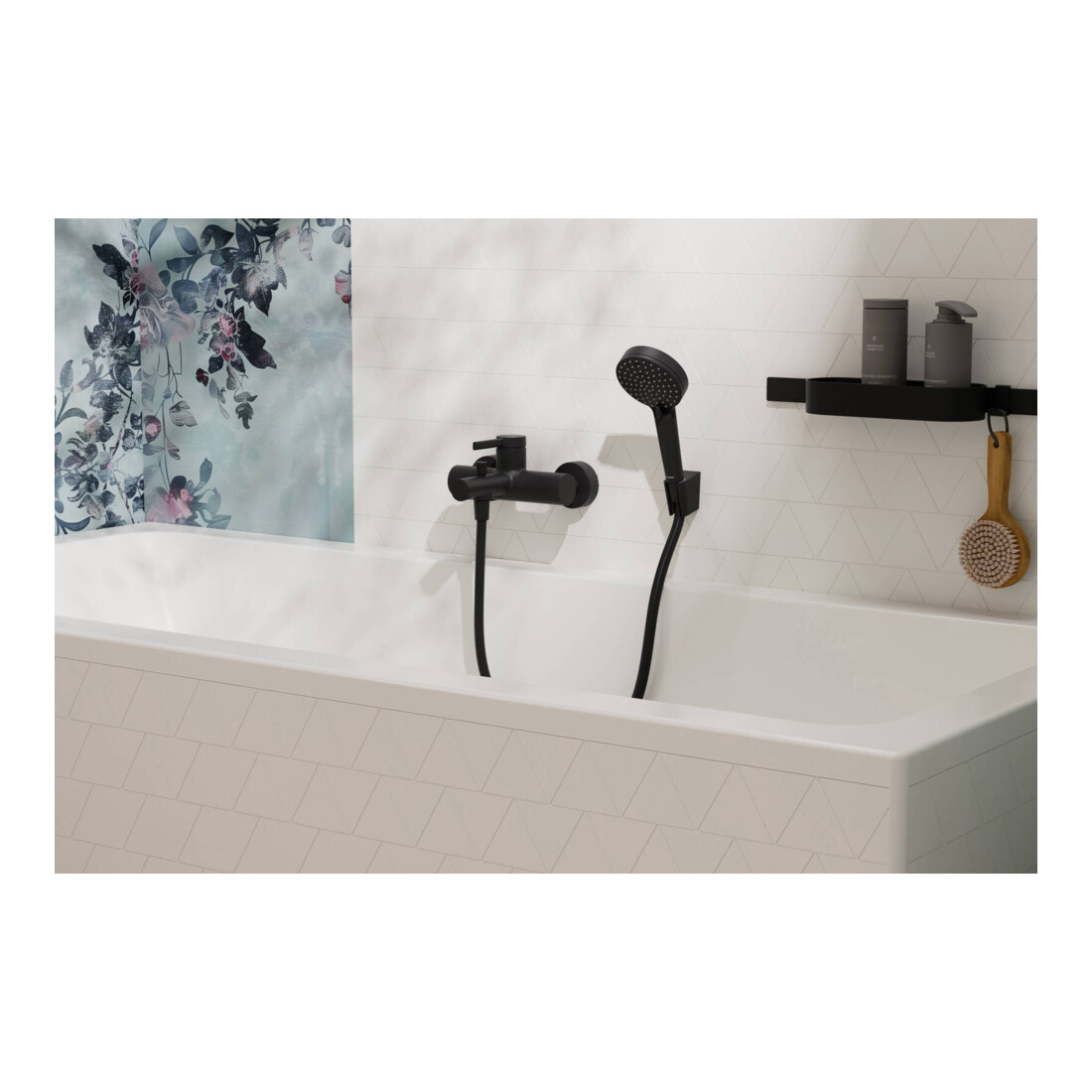 hansgrohe Mitigeur bain monocommande Zesis S AP, montage mural, noir mat