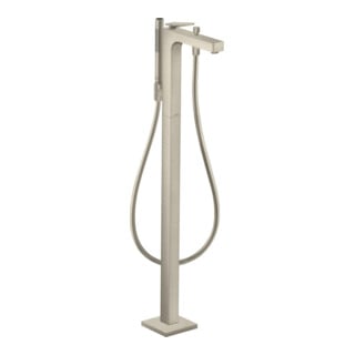 hansgrohe Mitigeur bain sur pied Axor Citterio, levier, losange, nickel brossé
