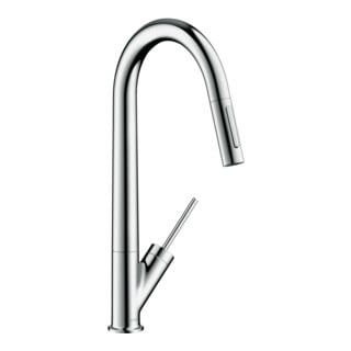 hansgrohe Mitigeur de cuisine monocommande 270 Axor Starck avec douchette extractible, chrome