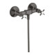 hansgrohe Mitigeur de douche à deux poignées Axor Montreux AP, 1 jet, avec poignées croisillons, brossé bleu vc-1