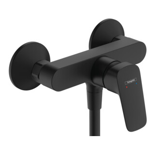 hansgrohe Mitigeur de douche monotrou Logis noir mat, AP, 1 utilisateur