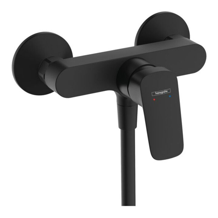 hansgrohe Mitigeur de douche monotrou Logis noir mat, AP, 1 utilisateur