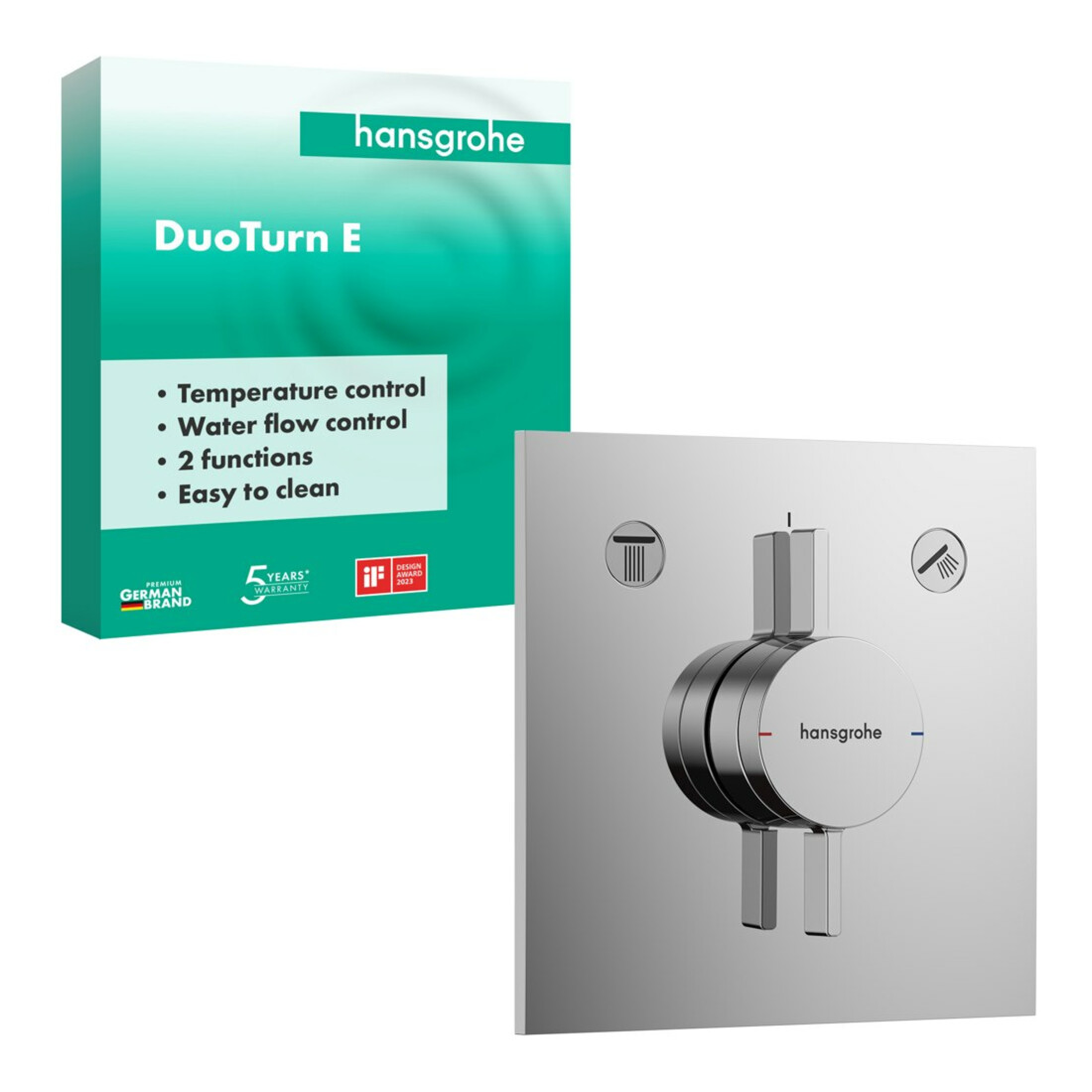 hansgrohe Mitigeur DuoTurn E encastré, pour 2 utilisateurs, chrome