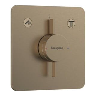 hansgrohe Mitigeur DuoTurn Q UP, pour 2 utilisateurs, bronze brossé