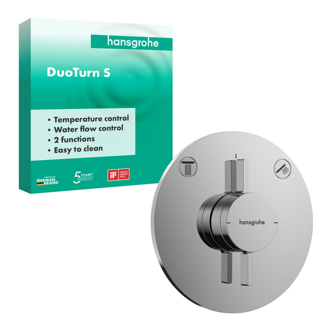 hansgrohe Mitigeur DuoTurn S encastré, pour 2 utilisateurs, chrome