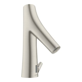 hansgrohe Mitigeur électronique de lavabo Axor Starck Organic avec régulation température, inox optique