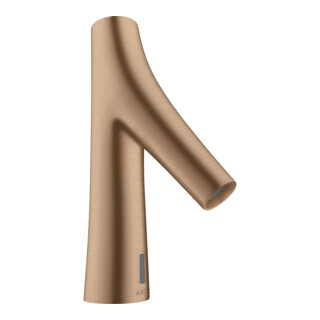 hansgrohe Mitigeur électronique pour lavabo Axor Starck Organic avec réglage temp. préréglé, nickel brossé