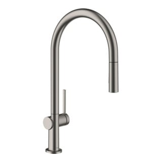 hansgrohe Mitigeur évier 210 Talis M54 avec douchette extractible, 2 jets, sBox, noir brossé