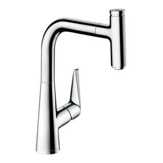 hansgrohe Mitigeur évier 220 Talis Select M51 avec douchette extractible, 1 jet, chrome