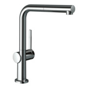 hansgrohe Mitigeur évier 270 Talis M54 EcoSmart avec bec extractible, 1 jet, 4,9 l/min, chrome