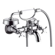 hansgrohe Mitigeur évier à deux poignées Axor Montreux AP, bec 224 mm, poignées croisées, chrome