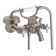 hansgrohe Mitigeur évier à deux poignées Axor Montreux AP, H 224 mm, avec poignées croisées, aspect acier inoxydable-1
