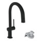 hansgrohe Mitigeur évier Aqittura M91 avec bec, sans filtre, 1 jet, sBox, noir mat-1