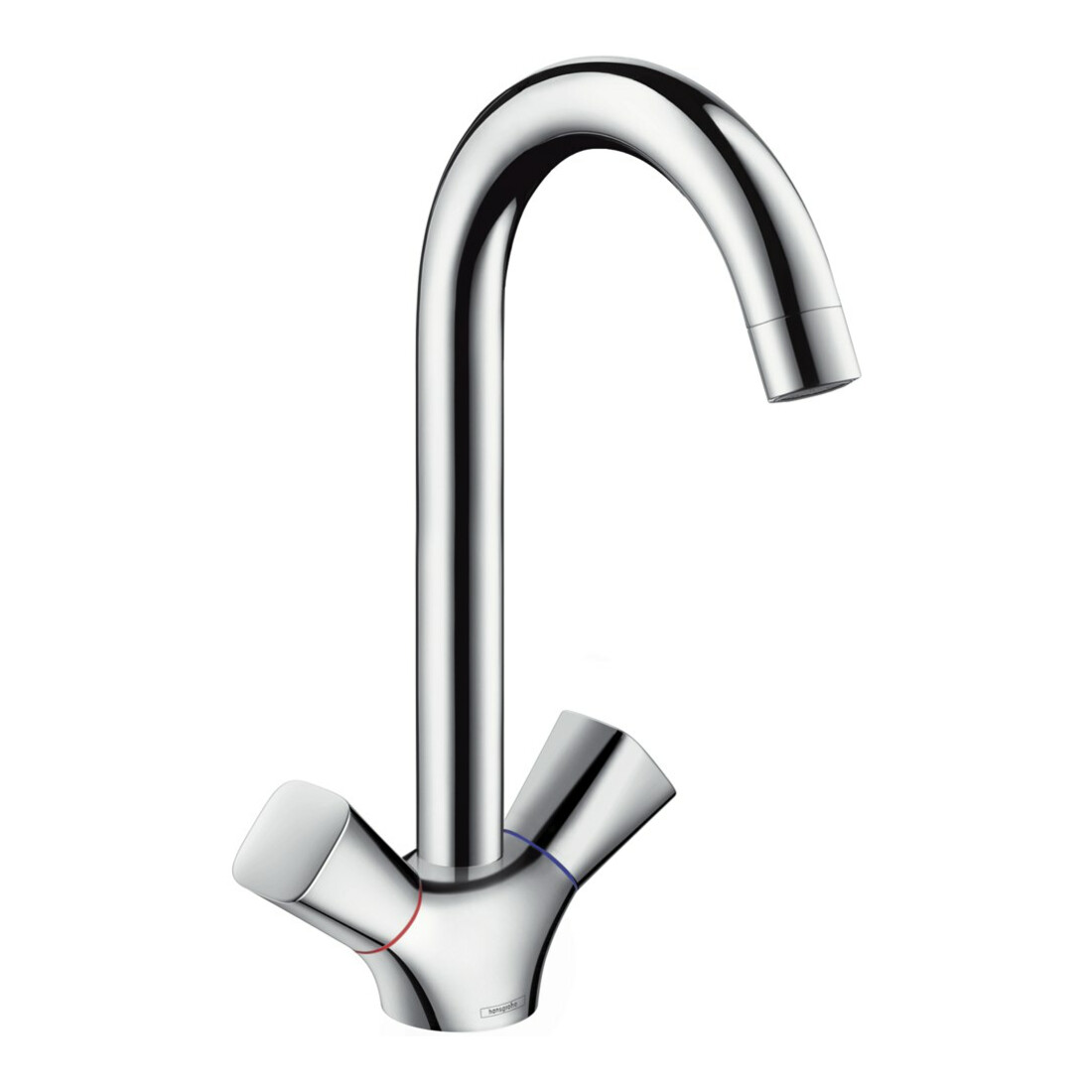 hansgrohe Mitigeur évier deux poignées 220 Logis M31 1jet, chrome
