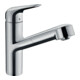 hansgrohe Mitigeur évier Focus M42 EcoSmart 150 avec bec extractible, 1 jet, chrome-1