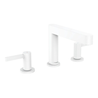 hansgrohe Mitigeur lavabo 3 trous 110 Finoris avec vidage push-open, blanc mat