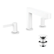 hansgrohe Mitigeur lavabo 3 trous 110 Finoris avec vidage push-open, blanc mat-3
