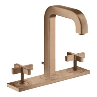 hansgrohe Mitigeur lavabo 3 trous 170 Axor Citterio avec A 140 mm, mitigeur, tirette, chromé, bec orientable