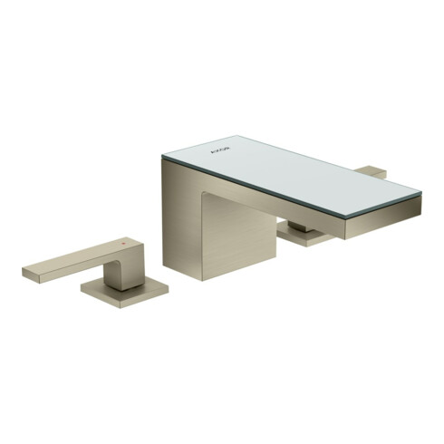 hansgrohe Mitigeur lavabo 3 trous 70 Axor MyEdition A 151 mm, avec vidage poussoir, sans plaque, nickel brossé
