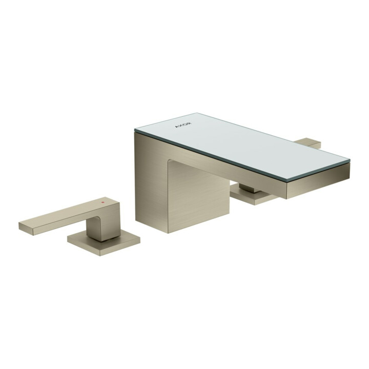 hansgrohe Mitigeur lavabo 3 trous 70 Axor MyEdition A 151 mm, avec vidage poussoir, sans plaque, nickel brossé