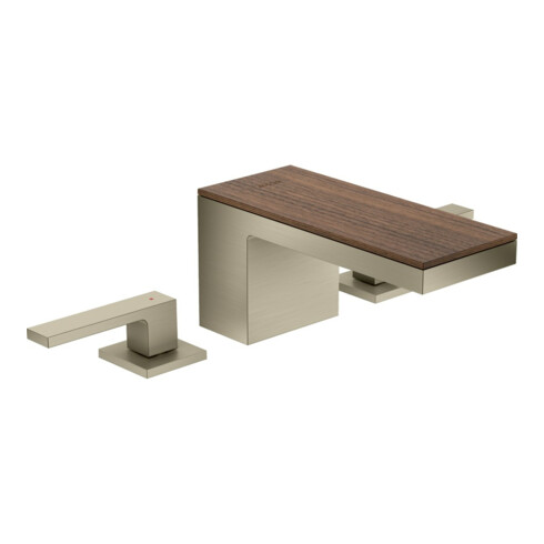 hansgrohe Mitigeur lavabo 3 trous 70 Axor MyEdition A 151 mm, avec vidage poussoir, sans plaque, nickel brossé