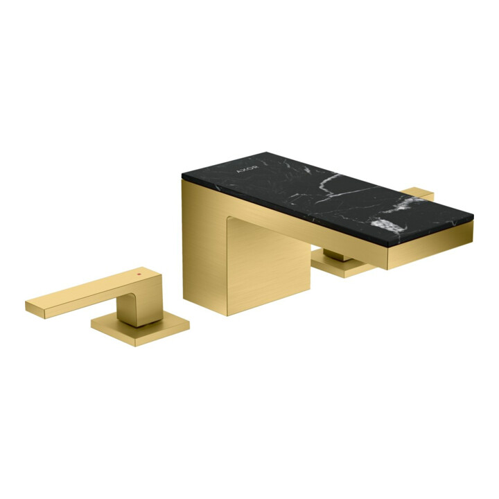 hansgrohe Mitigeur lavabo 3 trous 70 Axor MyEdition A 151mm, avec poussoir, sans vidage, or optique