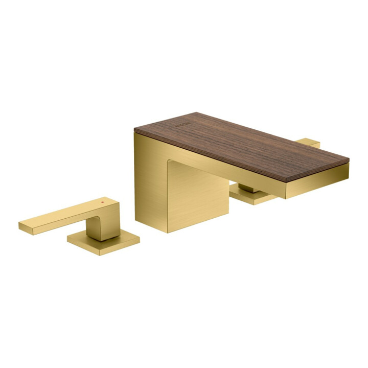 hansgrohe Mitigeur lavabo 3 trous 70 Axor MyEdition A 151mm, avec poussoir, sans vidage, or optique