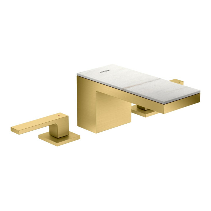 hansgrohe Mitigeur lavabo 3 trous 70 Axor MyEdition A 151mm, avec poussoir, sans vidage, or optique