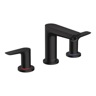 hansgrohe Mitigeur lavabo 3 trous Talis E avec vidage à tirette, noir mat